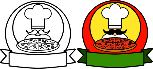 Double Pizza Logo Clipart
