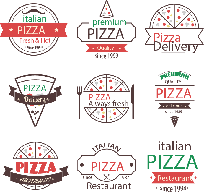 Logo Vintage Material Vector Pizza Free Clipart HQ Clipart