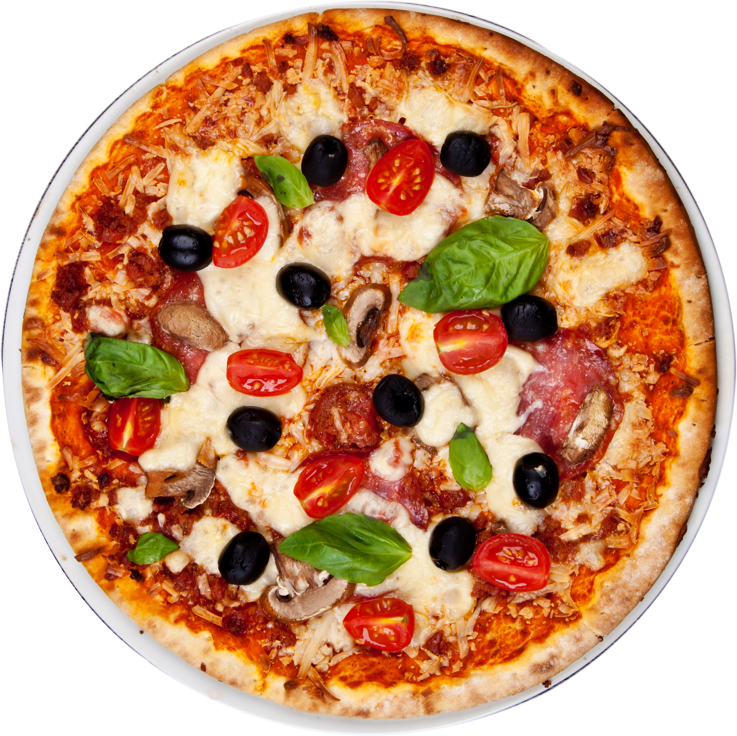 Cuisine Take-Out York-Style Margherita Pizza Italian Clipart