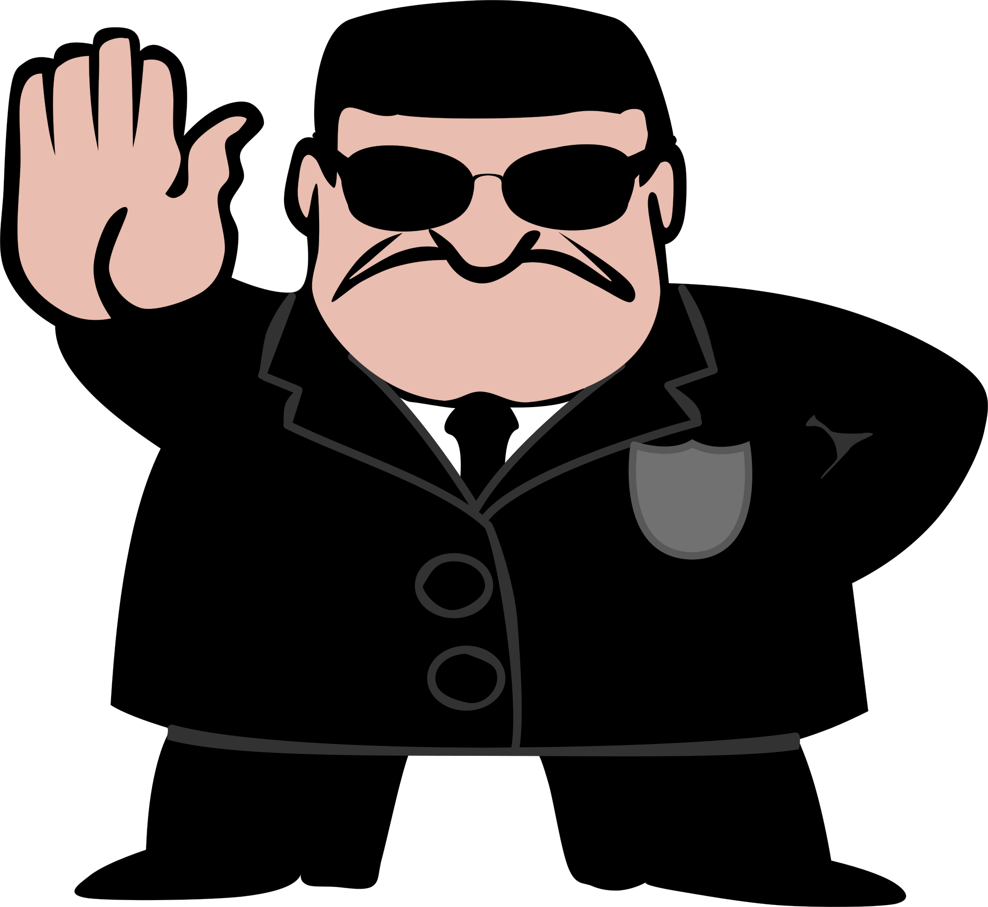 Free Fbi Police Man Stop And Vector Clipart