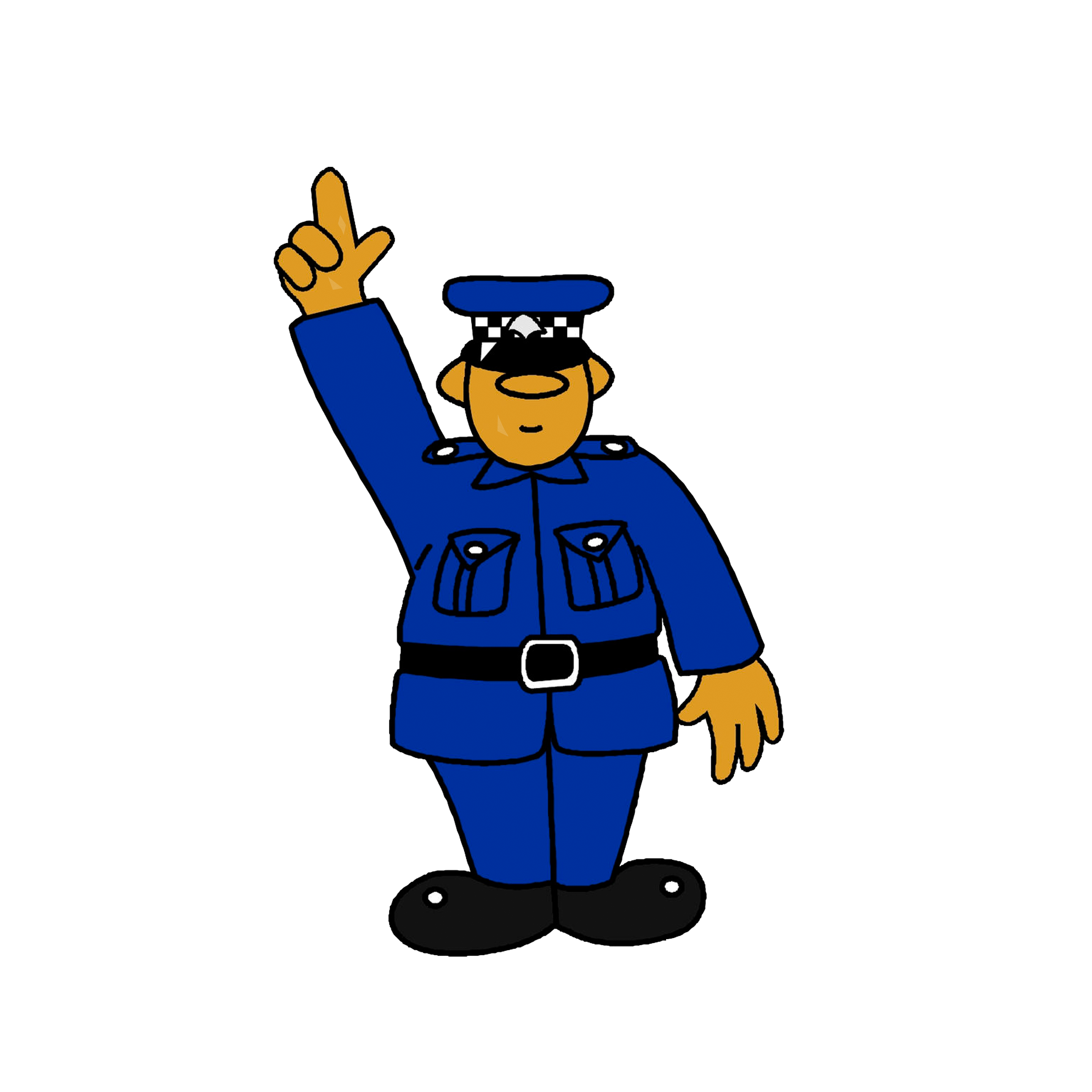 Traffic Police Officer Gesture Cartoon Free PNG HQ Clipart