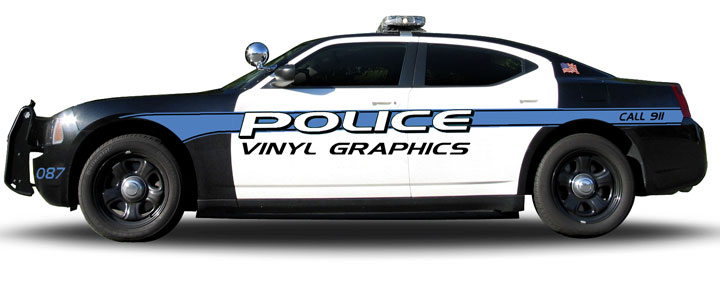 Custom Police Car Graphics Dodge Charger Kit Clipart