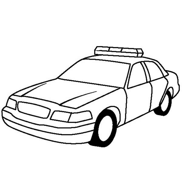Police Car Car Coloring Page Kid Clipart