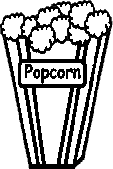 Movie And Popcorn Black And White Dayasrioko Clipart