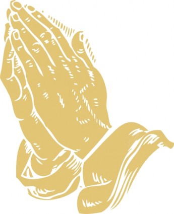Praying Hands Vector In Open Office Drawing Clipart