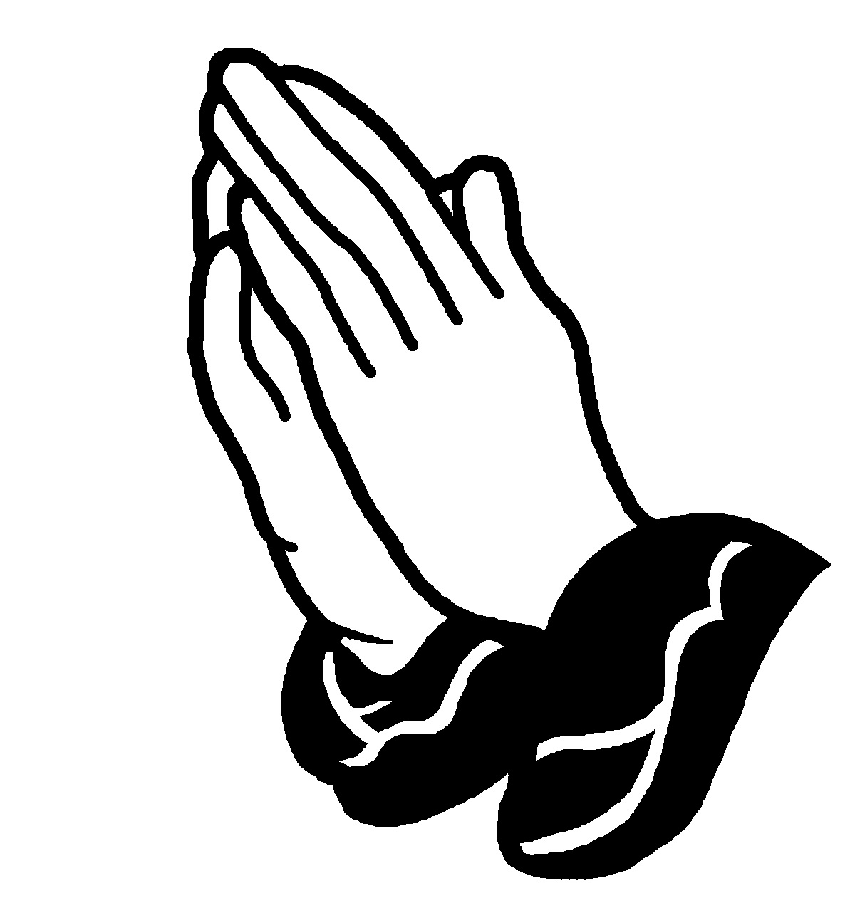 Clip Art Prayer Black Praying Hands Download Clipart
