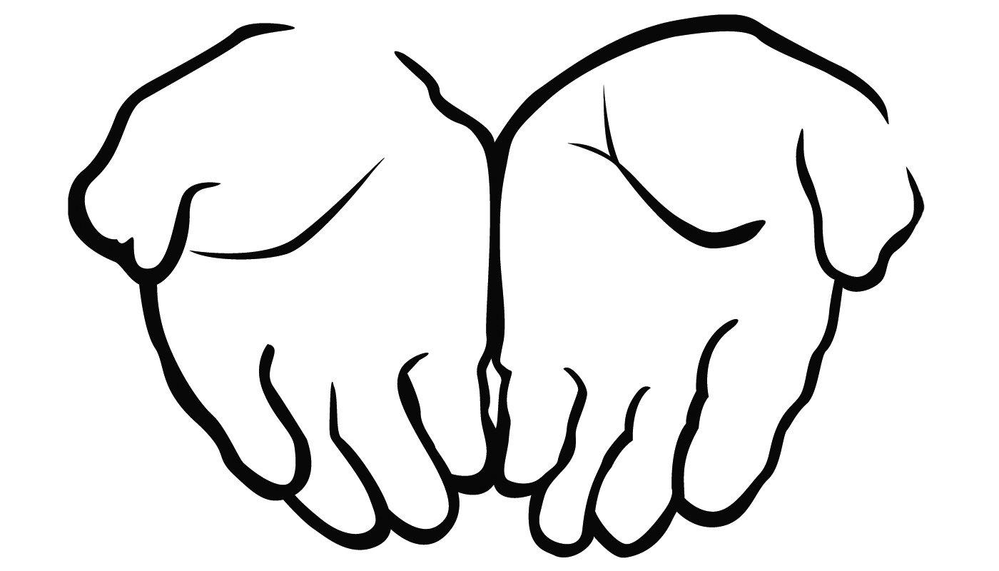 Praying Hands Of A Hand Black And Clipart