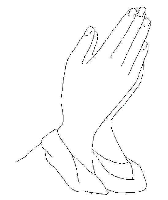 A Drawing Of Praying Hands Png Image Clipart