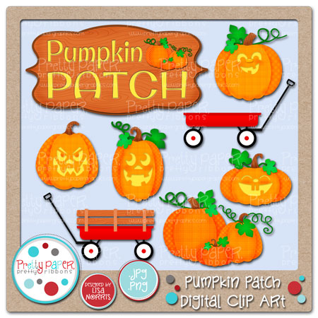 Pumpkin Patch Digital Images Included Group Clipart