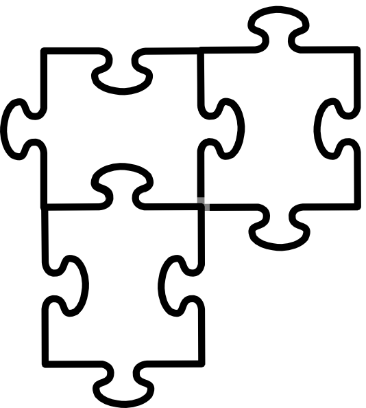 Black And White Puzzle Kid Png Image Clipart
