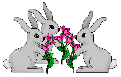 Rabbit Groups Of Gray Rabbits Three Rabbits Clipart