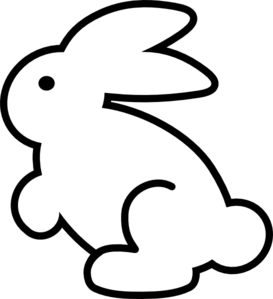 Rabbit Bunny Black And White Images Clipart