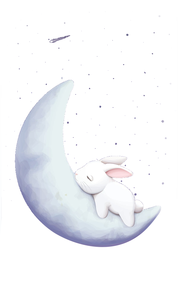 On Festival Mid-Autumn Sleeping Rabbit The Moon Clipart
