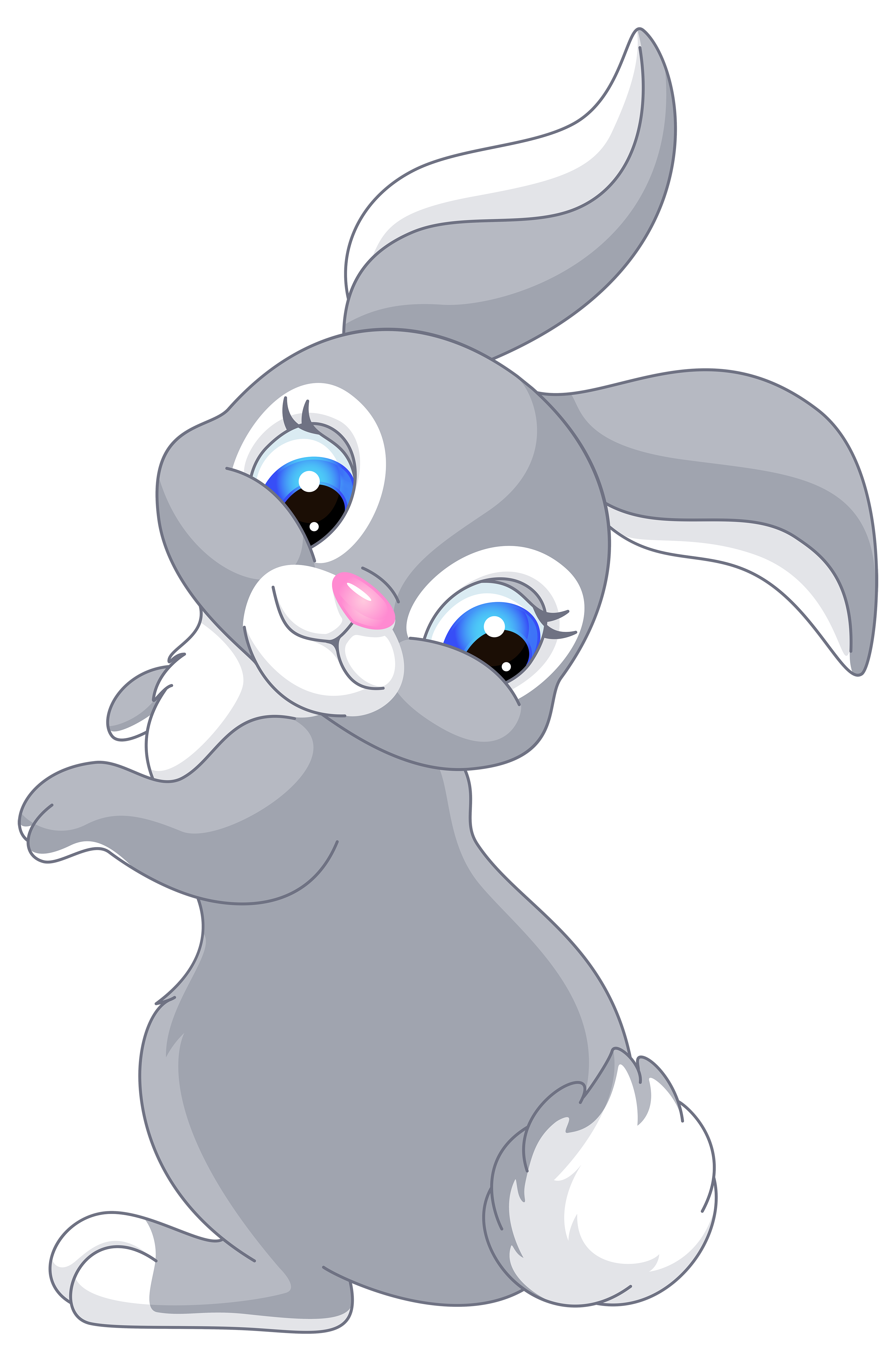 Cute Easter Bunny Rabbit Cartoon Free Frame Clipart