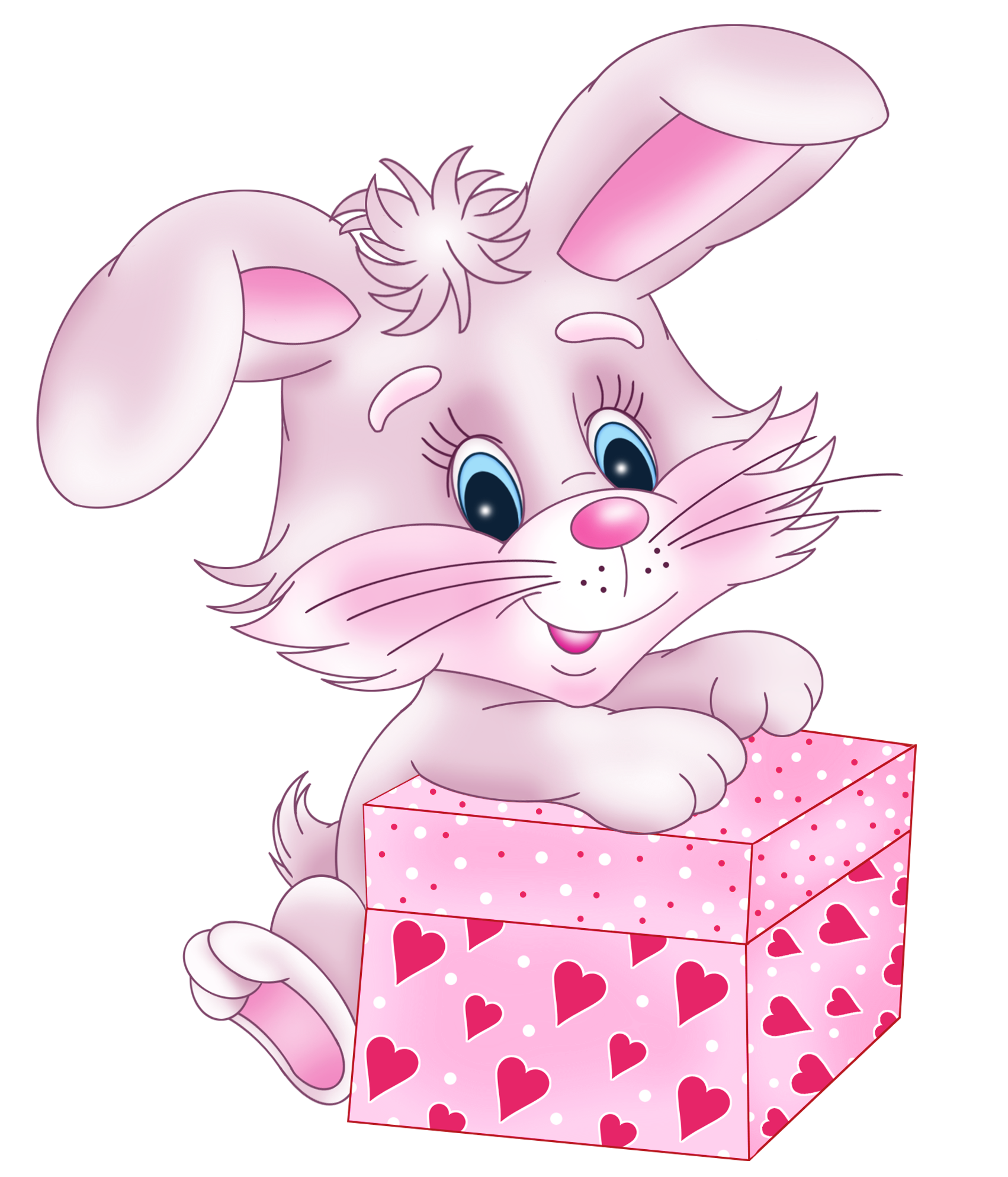 Box Cute Picture Gift Valentine'S Bunny Rabbit Clipart