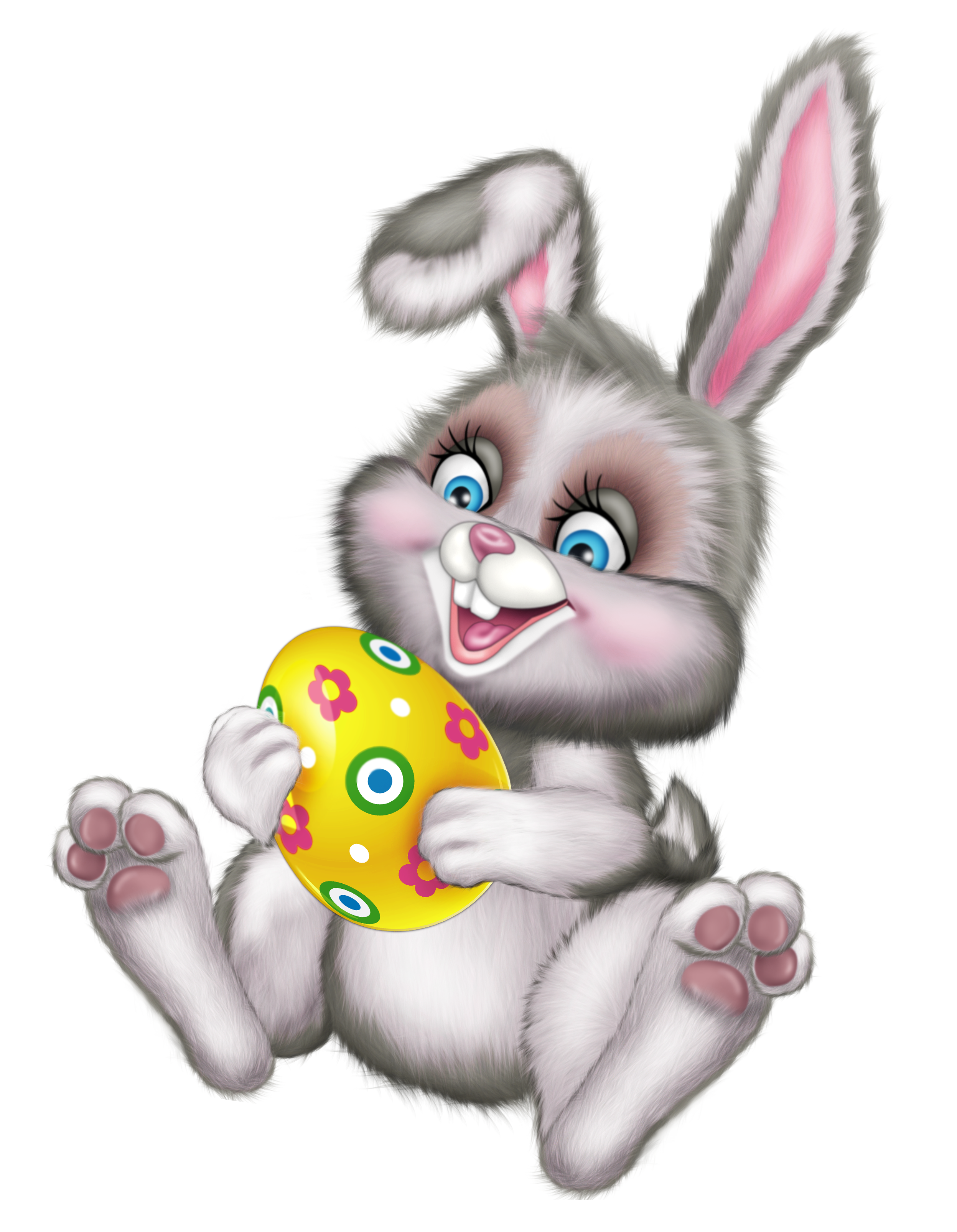 Cute Picture Easter With Bunny Egg Clipart
