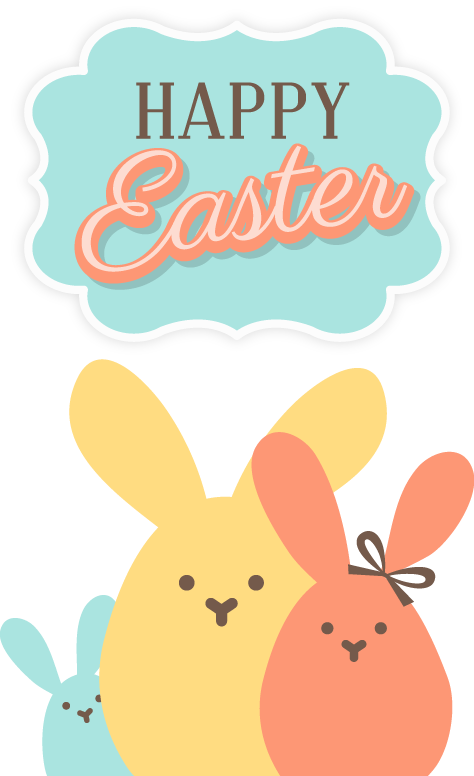 Vector Easter Bunny Rabbit Happy Free Clipart HD Clipart