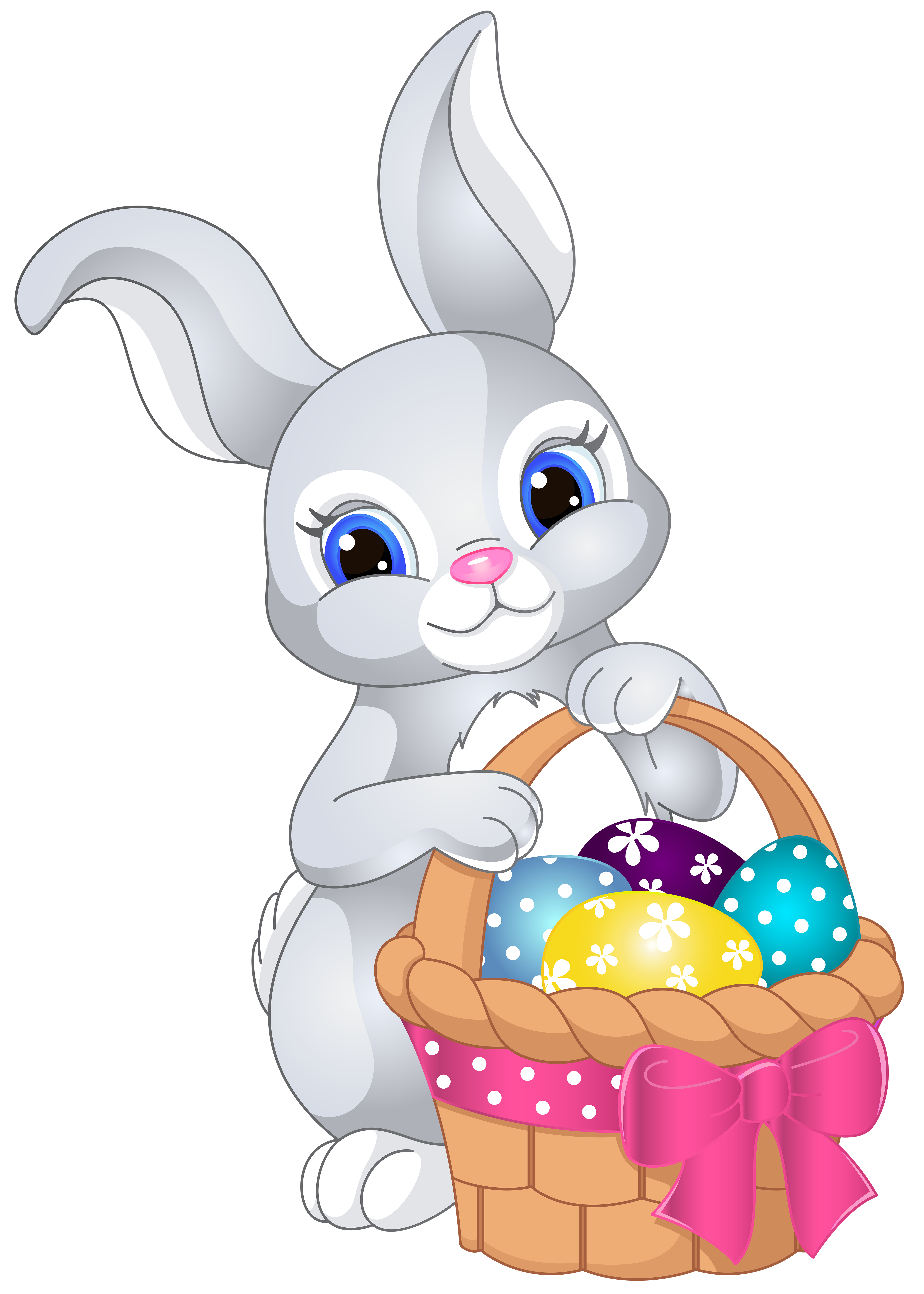 Basket With Easter Bunny Egg Free Clipart HQ Clipart