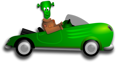Little Frankenstein Driver Clipart