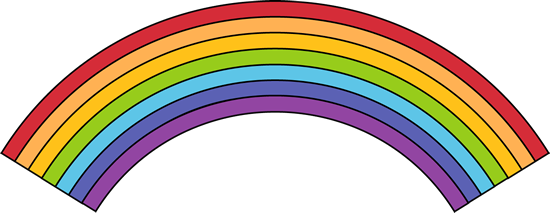 Black Outline Rainbow Black Outline Rainbow Image Clipart