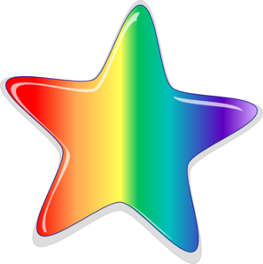 Rainbow Star At Clker Vector Png Image Clipart