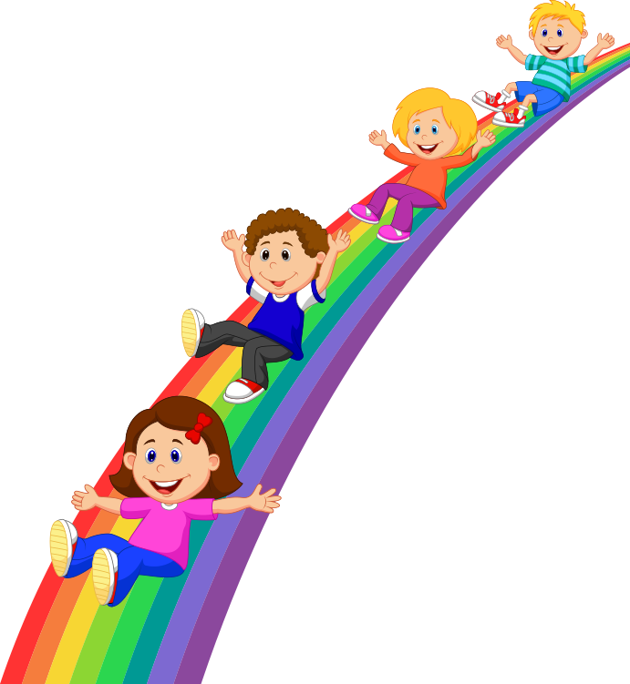 Rainbow On Illustration Cartoon Vector Child The Clipart