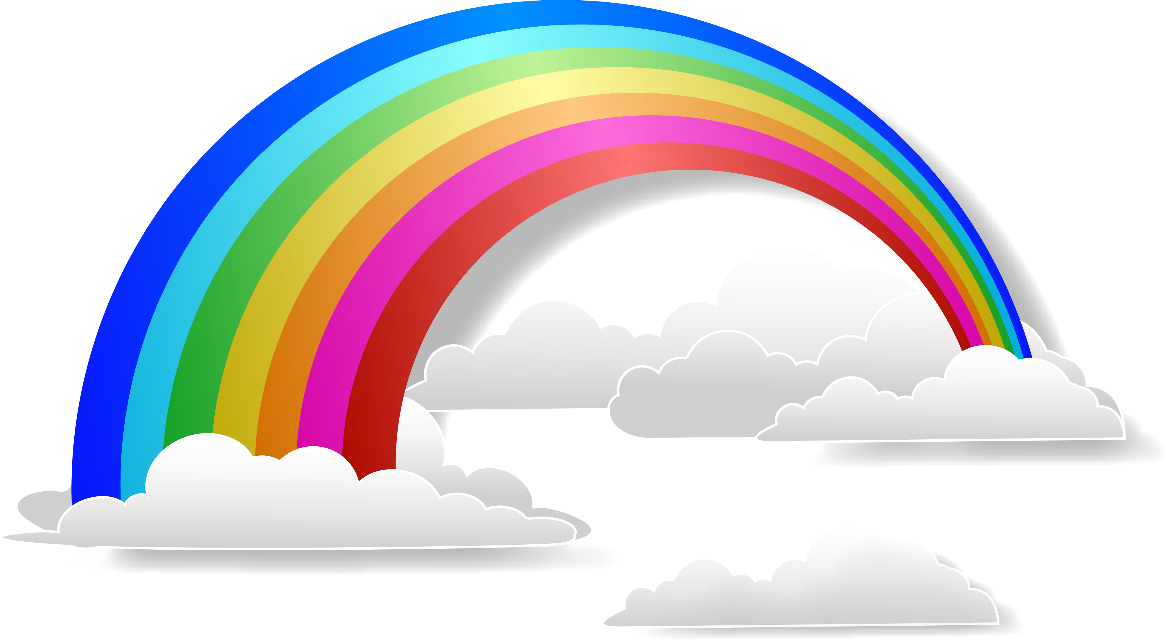 Download Clipart Icon - Rainbow Vector Euclidean Cloud Iridescence Free Pho...