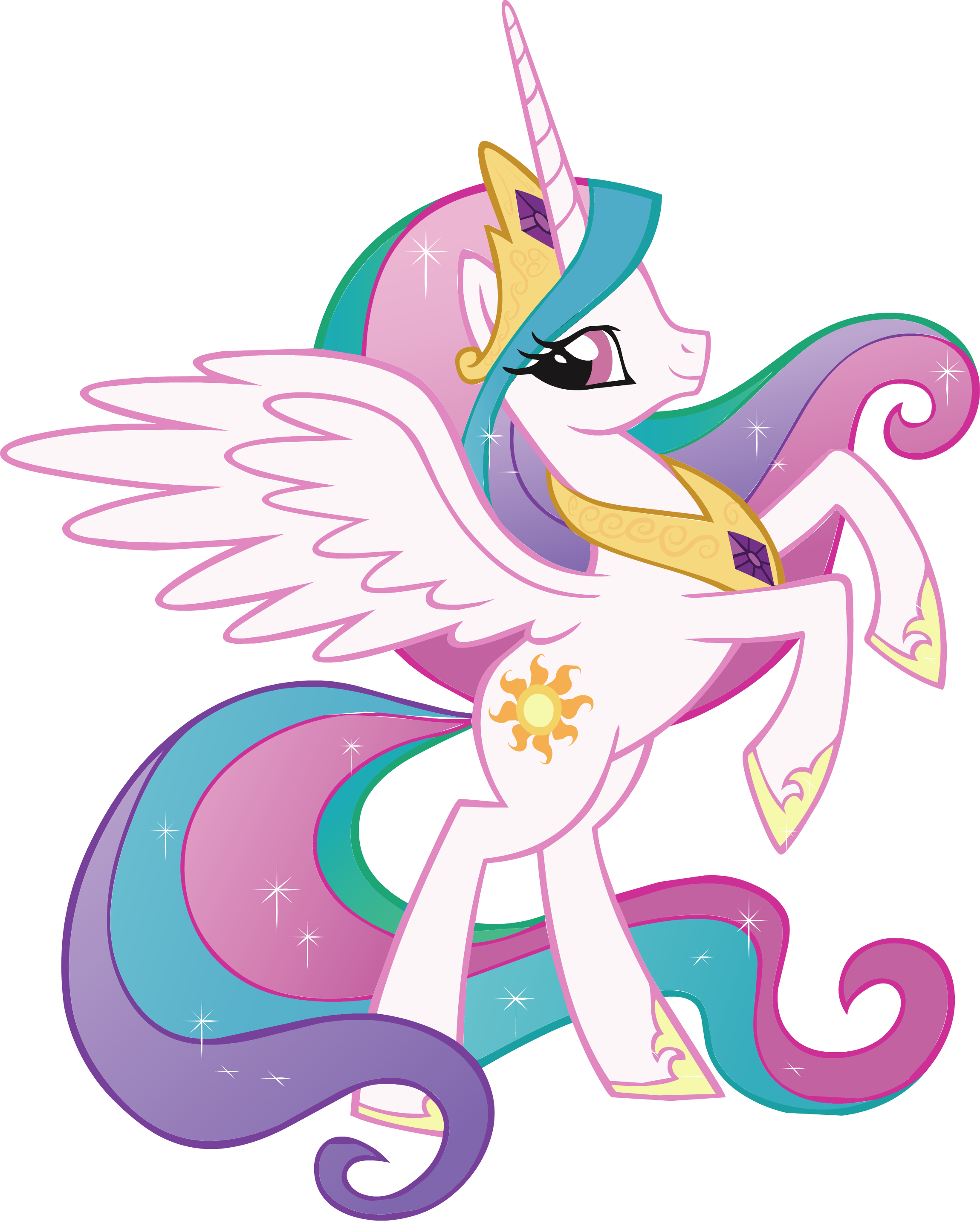 Rainbow Little Pony My Celestia Rarity Dash Clipart