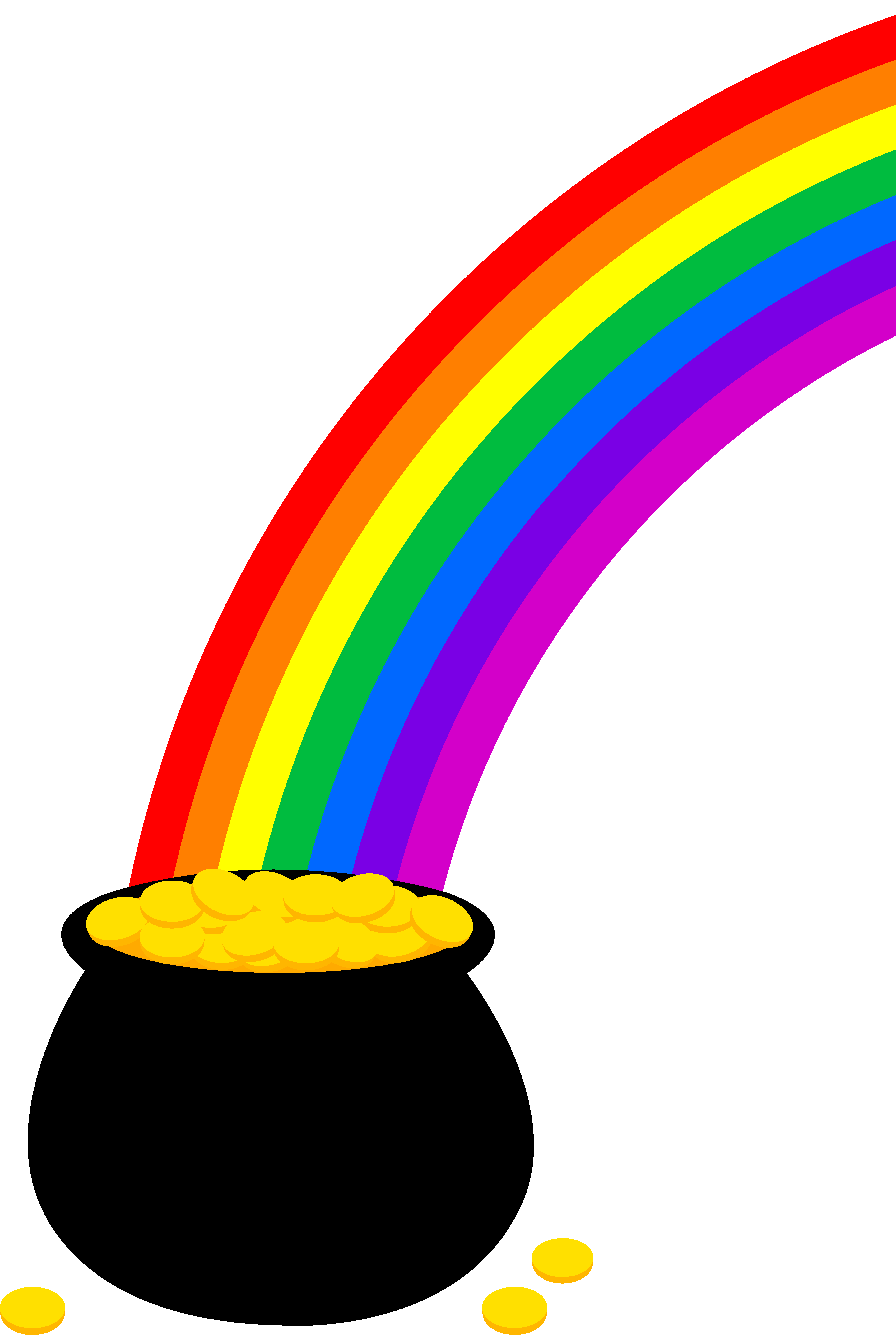 Rainbow Pot Gold Of Free HQ Image Clipart