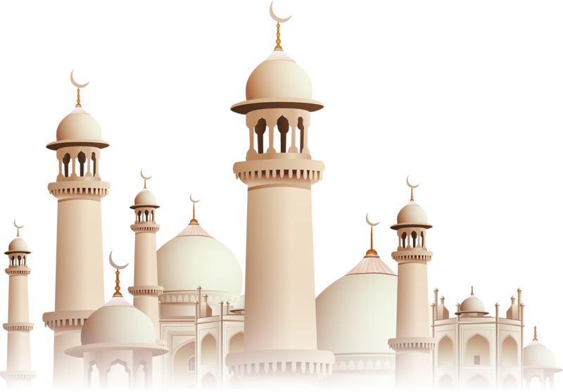 Islamic Castle Mosque Architecture Golden Free Transparent Image HQ Clipart
