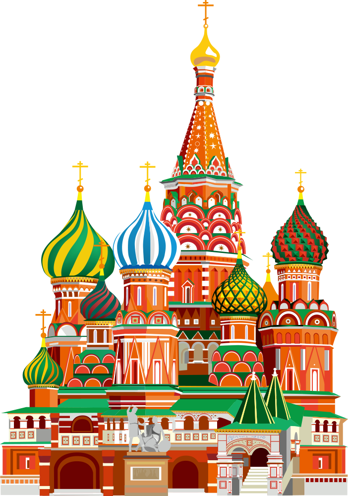 Building Basils Square Moscow Illustration Vector Saint Clipart