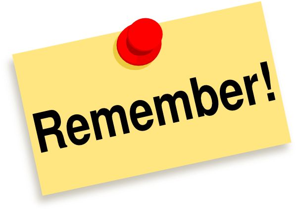 Reminder Sticky Remember Sticky Note Vector Clipart