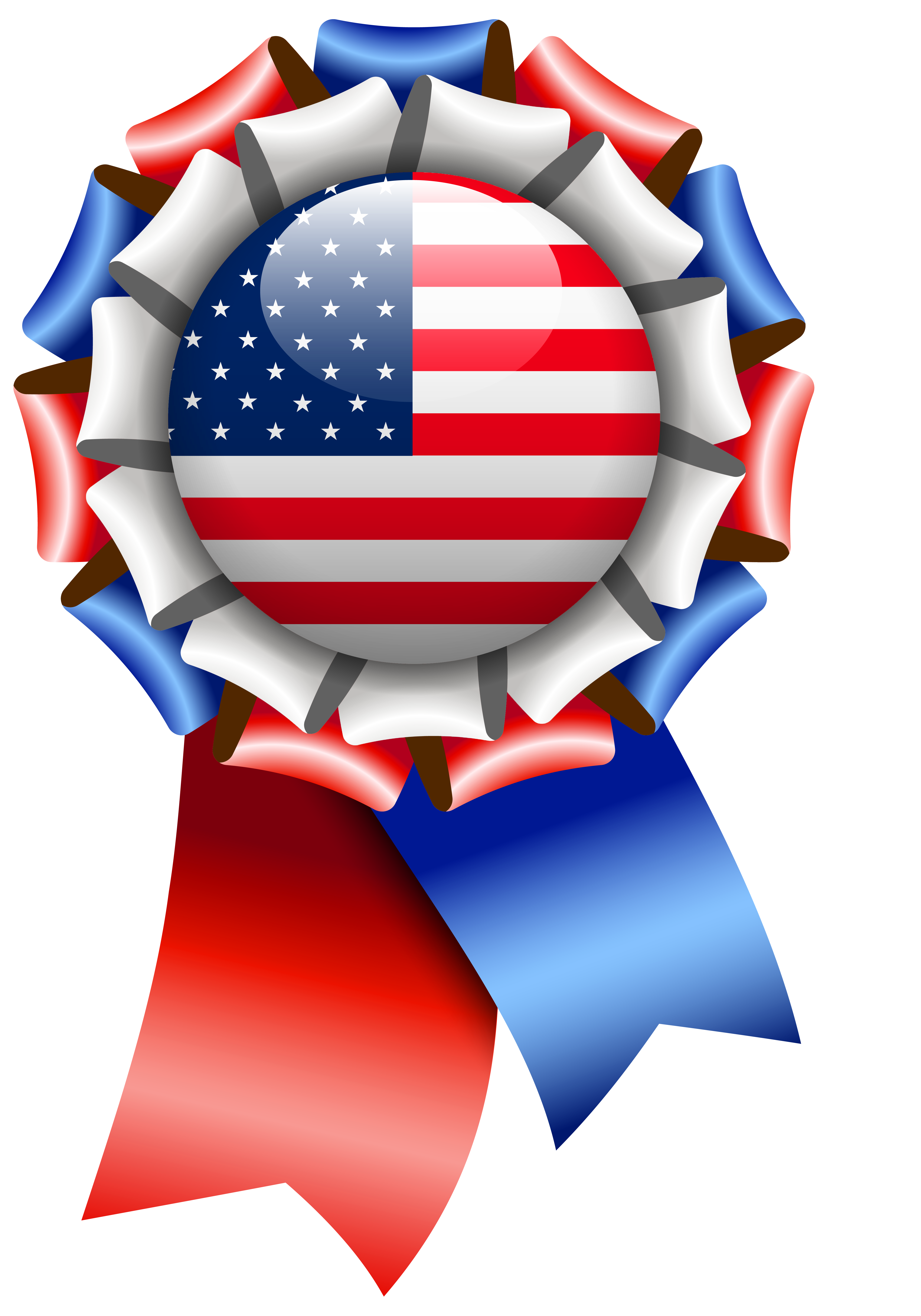 United Rosette Usa Of States Flag The Clipart