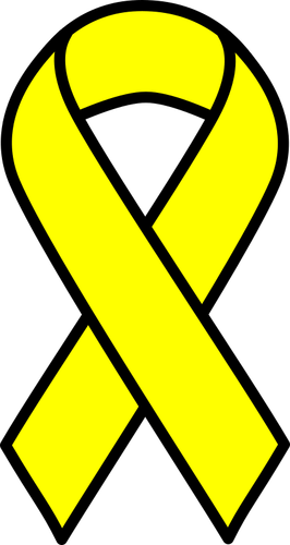 Yellow Cancer Ribbon Clipart
