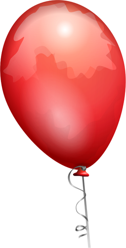 Of Red Balloon On A Decorated String Clipart
