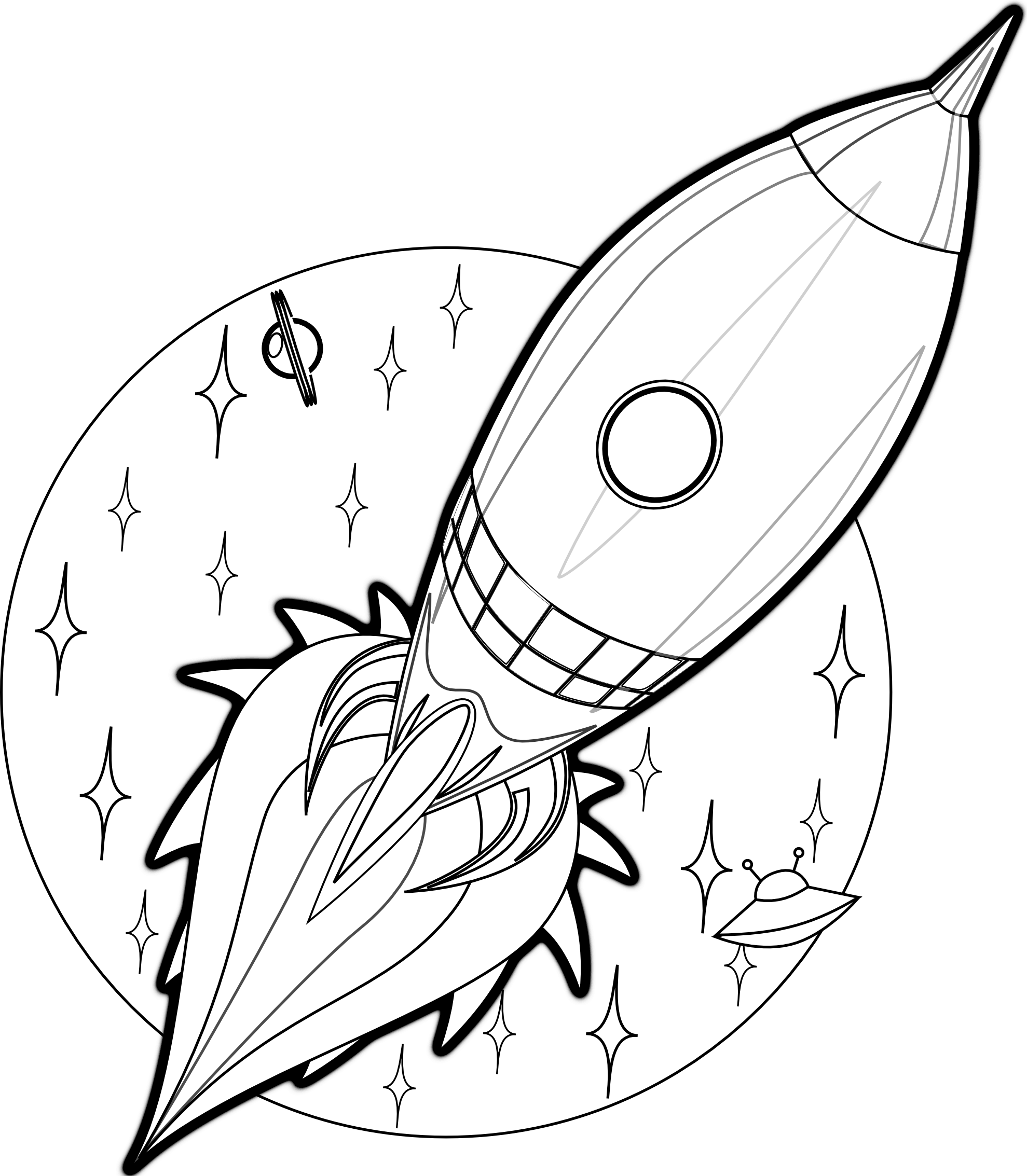 Rocket Colorful At Vector Png Image Clipart