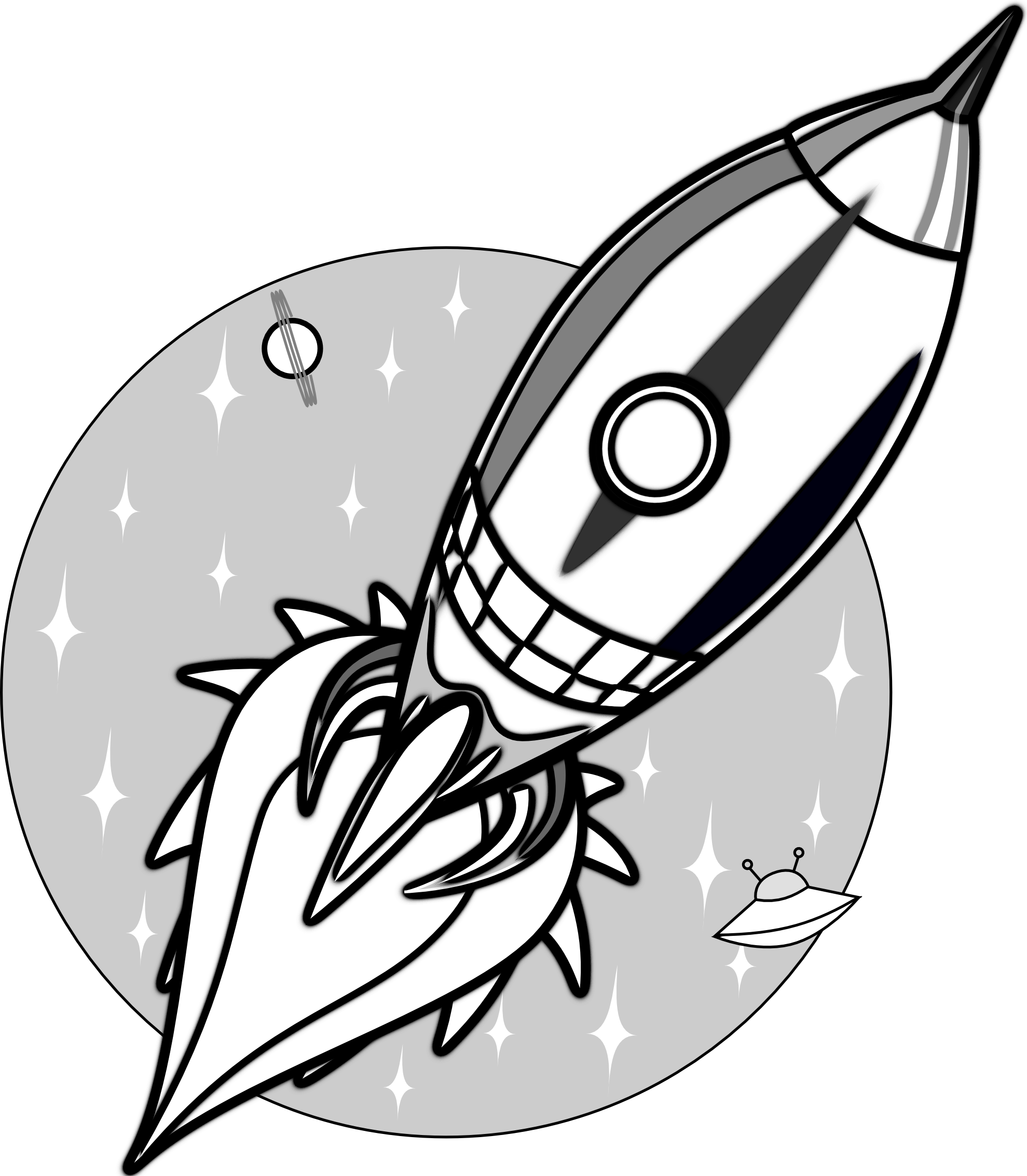Space Rocket Outline Pics About Space 2 Clipart
