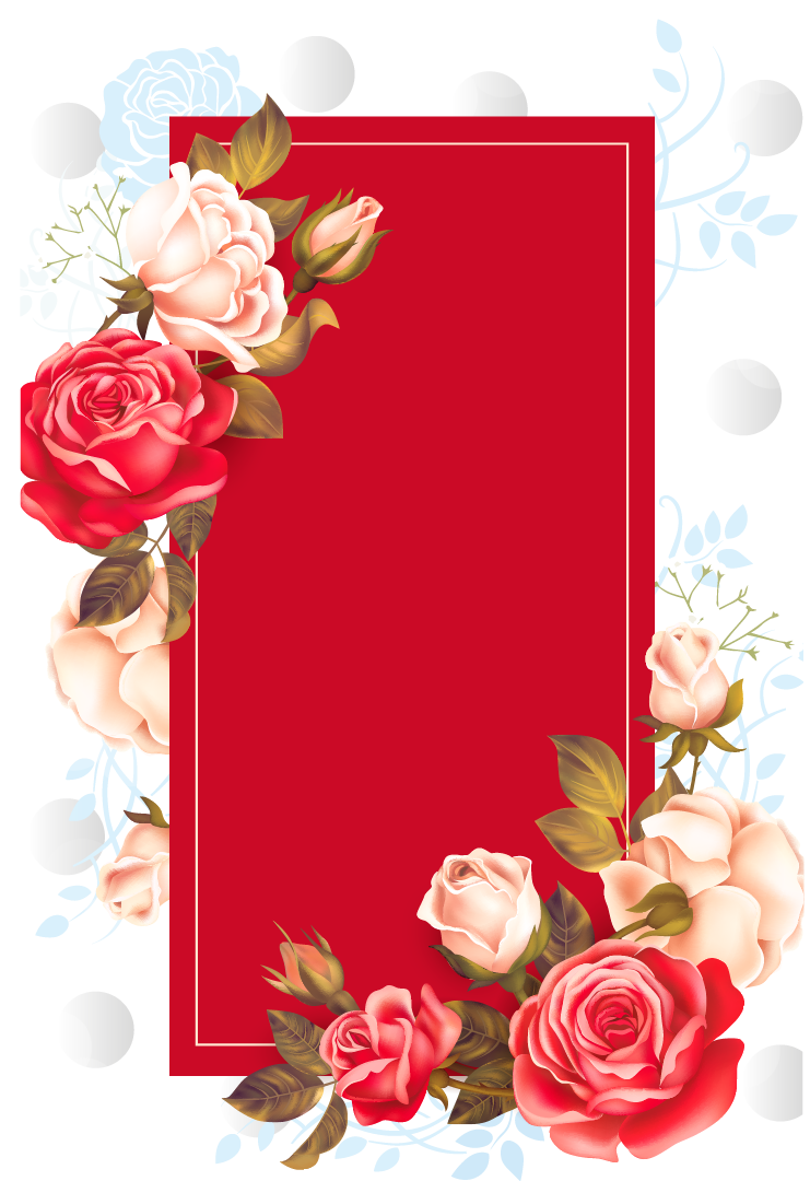 Box Illustrator Adobe Red Rose Free Frame Clipart