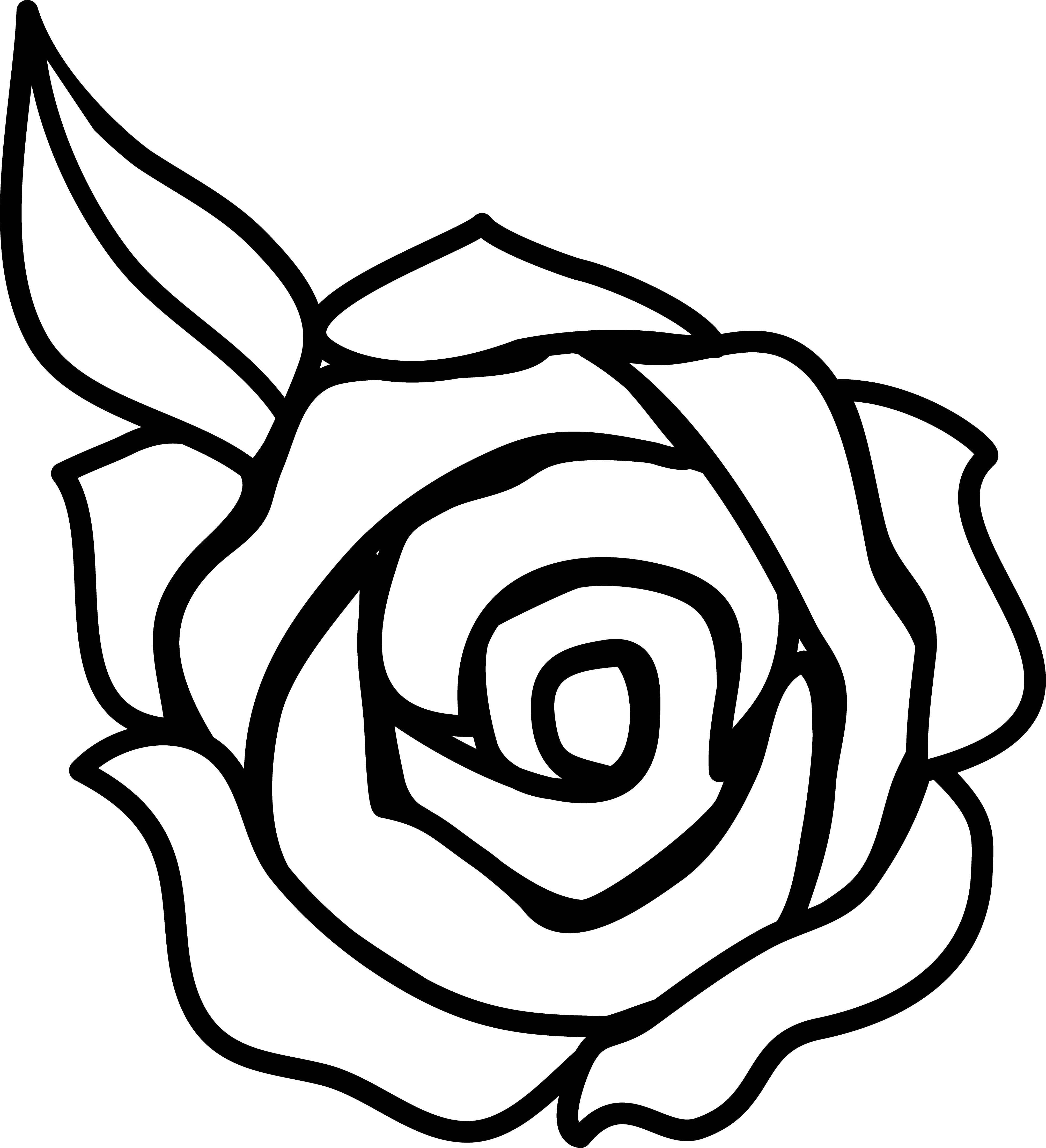 Roses Rose Black And White Images Clipart