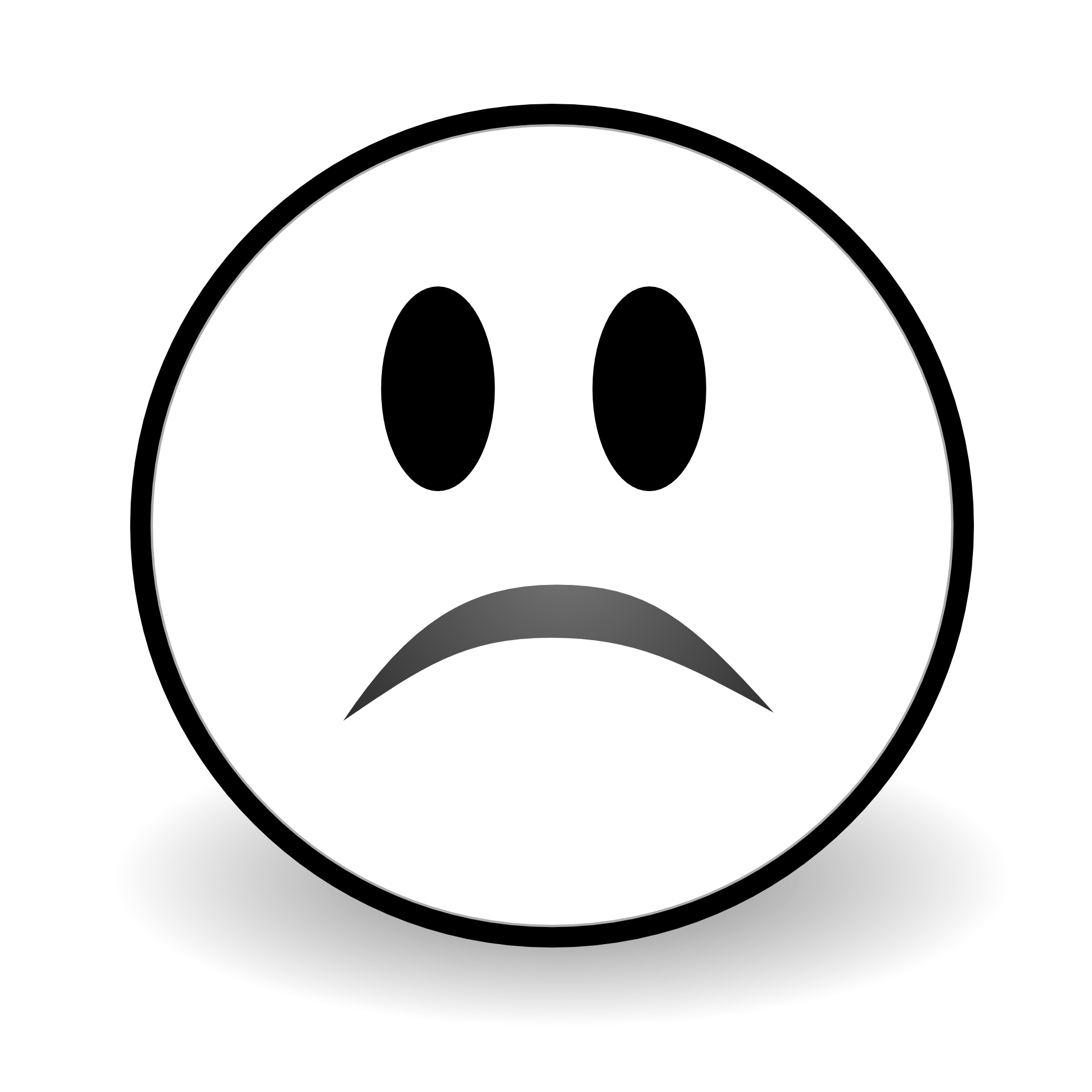 Sad Face Black And White Free Download Clipart