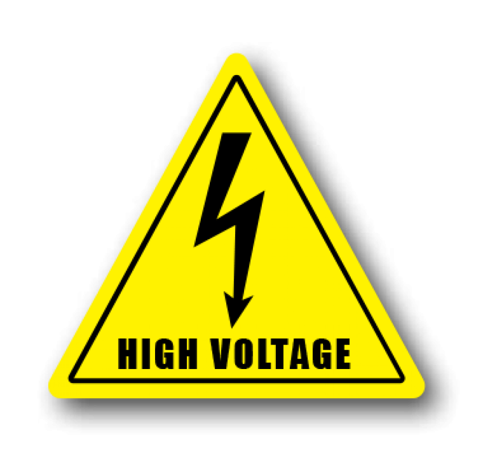 Hazard Sign High Warning Safety Voltage Clipart