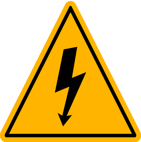 Electricity Hazard Sign High Safety Voltage Clipart