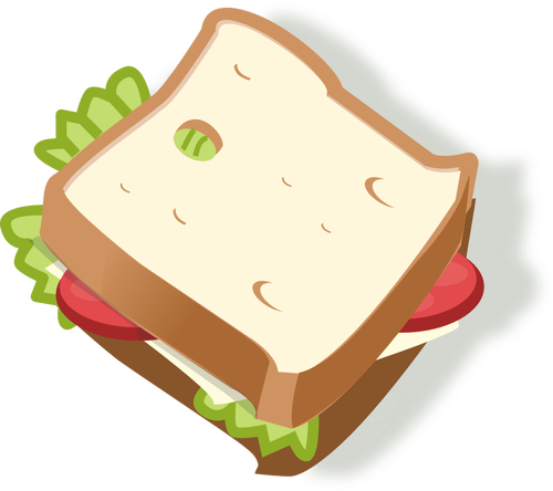 Of Vegetarian Sandwich Clipart