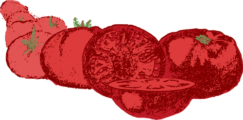 Old Style Tomatoes Clipart