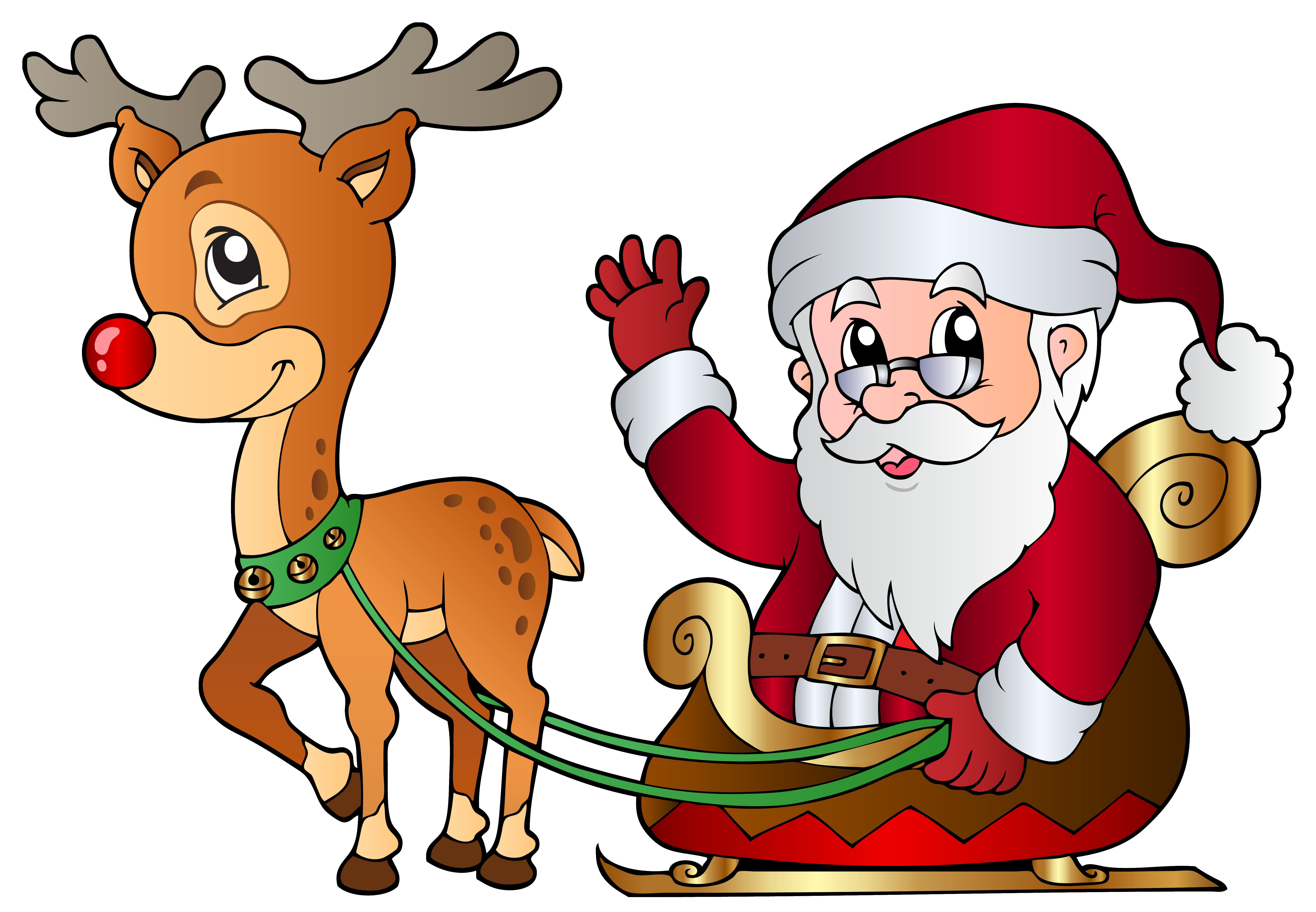 Santa Rudolph Download On Png Image Clipart