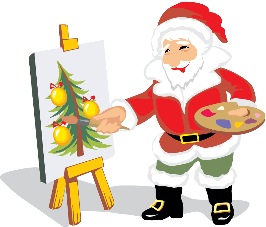 Santa Download Christmas Happy Holidays Presents Clipart