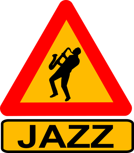 Warning Sign Jazz Player Clipart