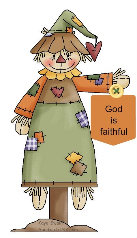 Cute Autumn Scarecrow Country For Grandkids And Clipart