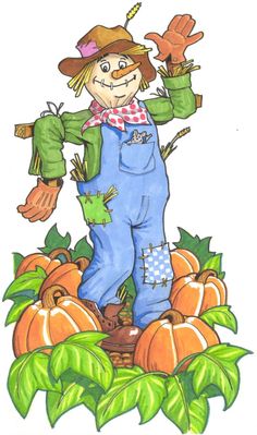 Scarecrow Autumn And Images On Digi Stamps Clipart
