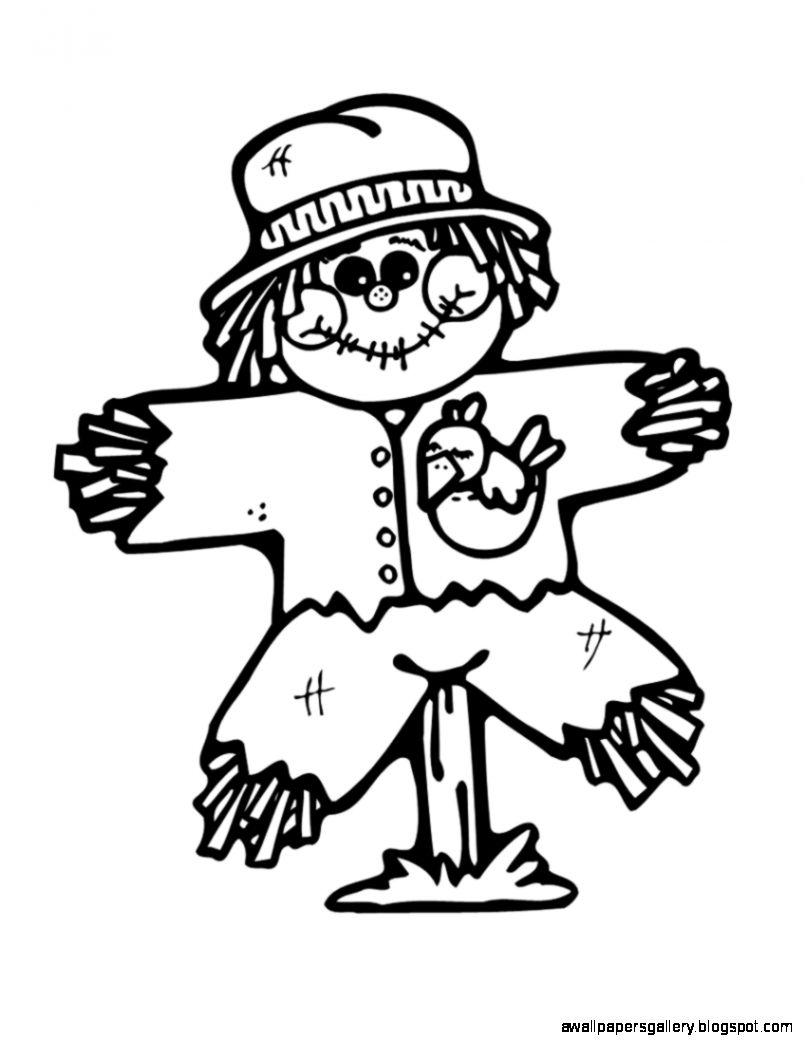 Simple Scarecrow Black And White Wallpapers Gallery Clipart
